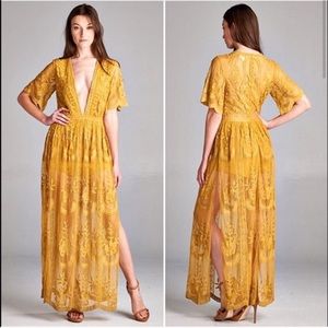 Honey Punch romper/maxi dress